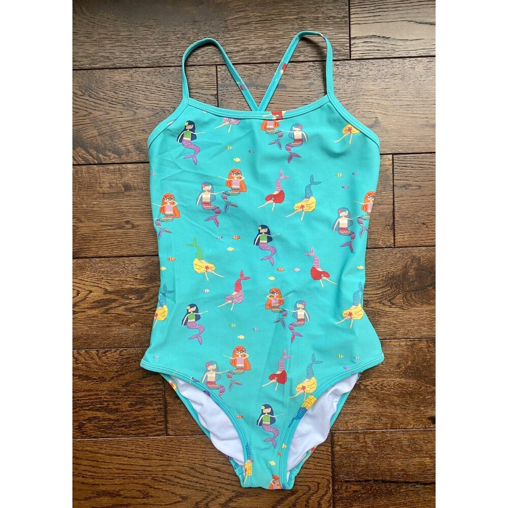 Hanna Andersson Mermaid One Piece Swimsuit - Size 150 (US 12)